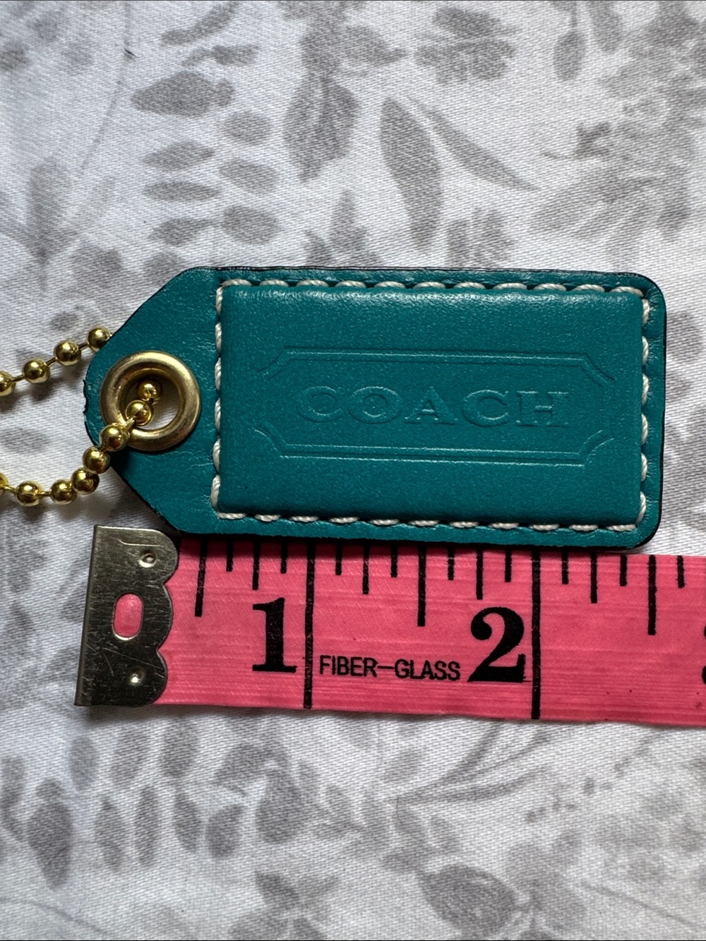 Coach Teal hangtag